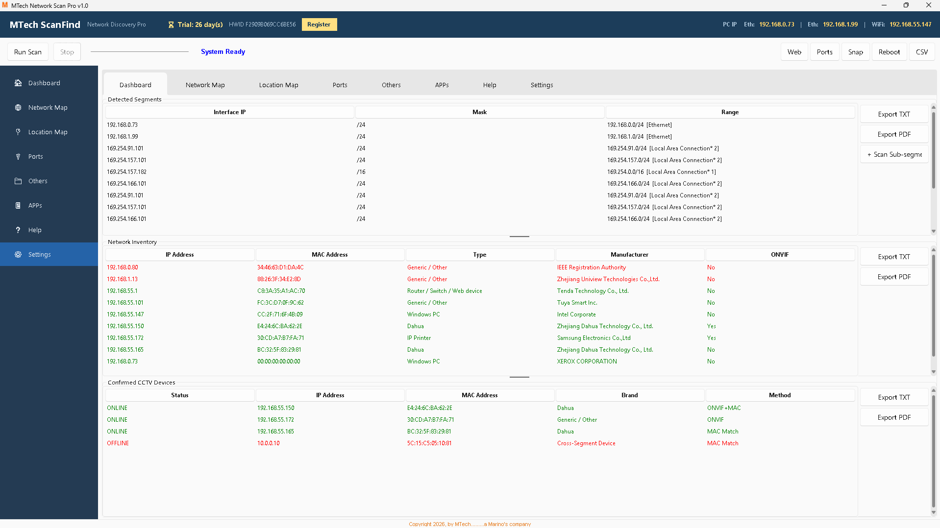 MTech ScanFind Infrastructure Terminal Layout
